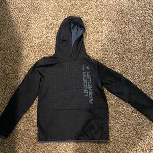 Boys XL black and grey under armour hoodie